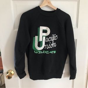 Vintage Pacific union wildcats sweater in black